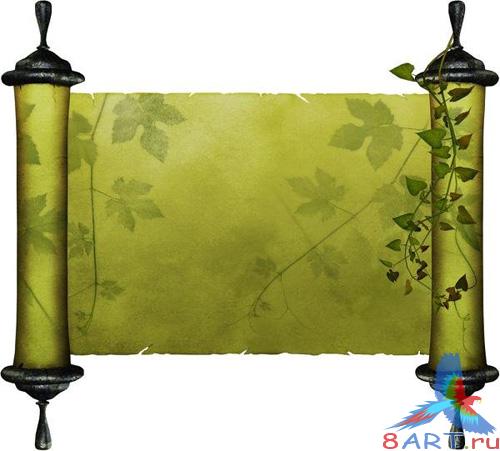 Green Scroll PSD
