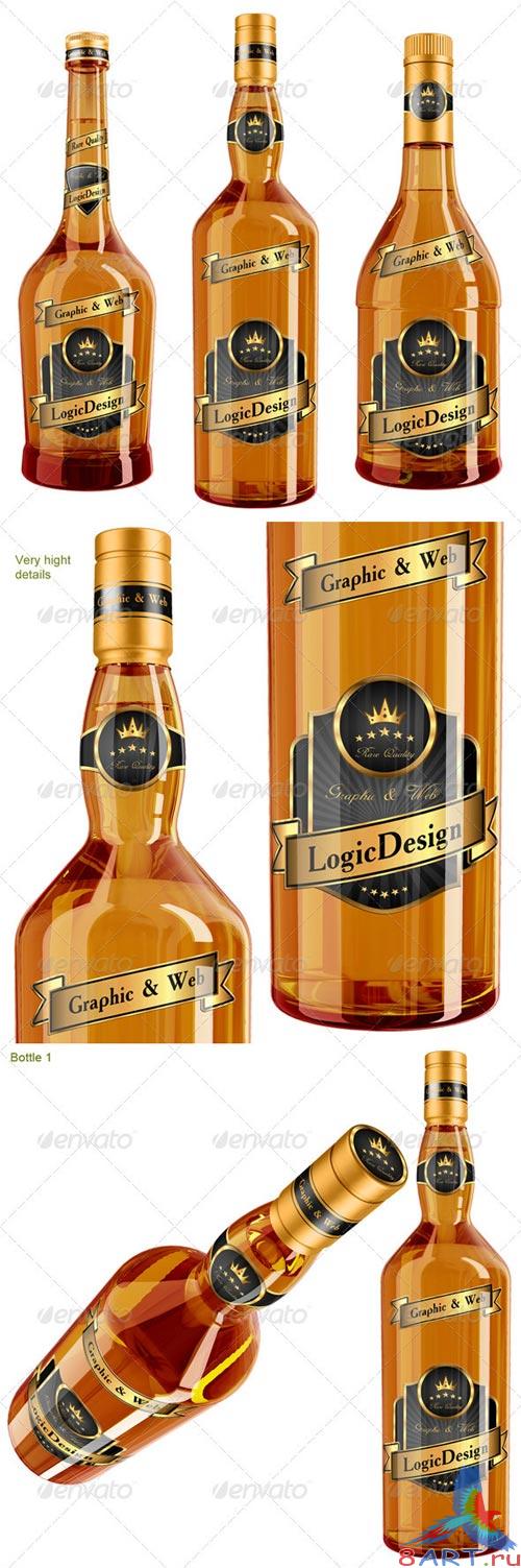 GraphicRiver Whisky & Cognac Bottle Mock Up GraphicRiver Whisky & Cognac Bottle Mock Up