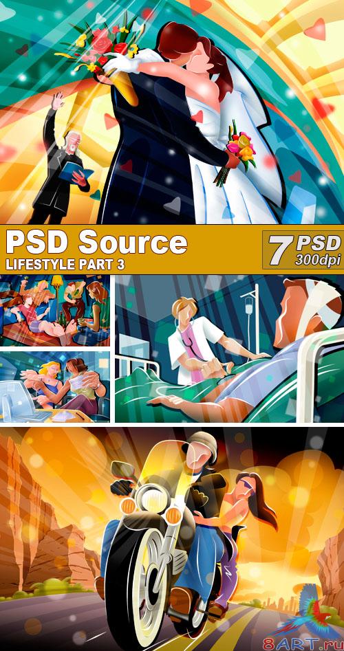 PSD Illustrations - Lifestyle 3 PSD Illustrations - Lifestyle 3