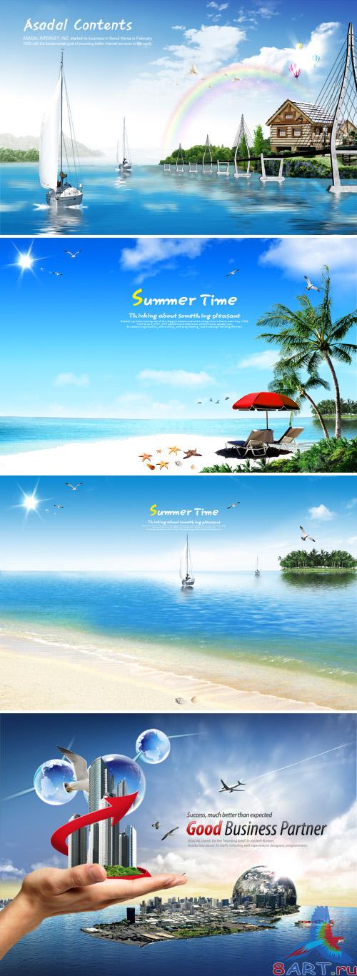 PSD Sources - Beach and Water