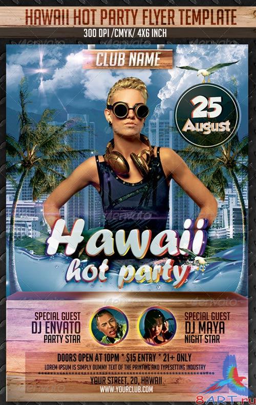 GraphicRiver Hawaii Hot Party Print Template