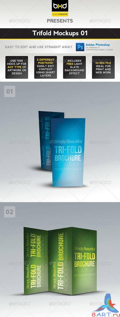 GraphicRiver Trifold Brochure Mock-ups 01