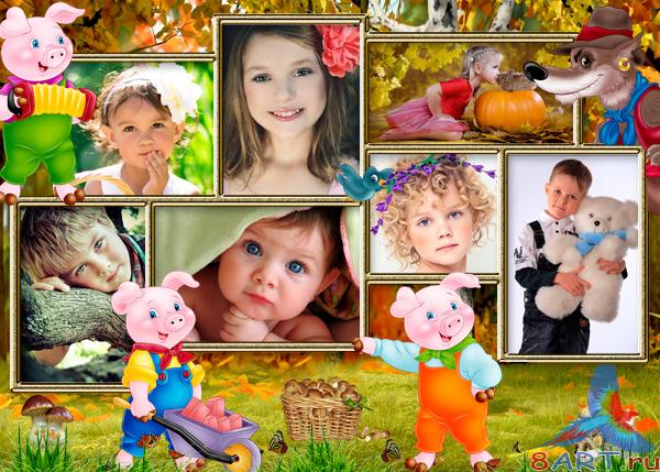 Детский ассортимент с 2 календарей для 2013 г. да рамки с целью фото – Три поросенка да невежда волк Детский ассортимент с 2 календарей в 2013 г. также рамки ради фото – Три поросенка также невежда волк