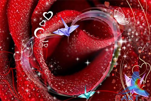 PSD - Maroon Rose Template