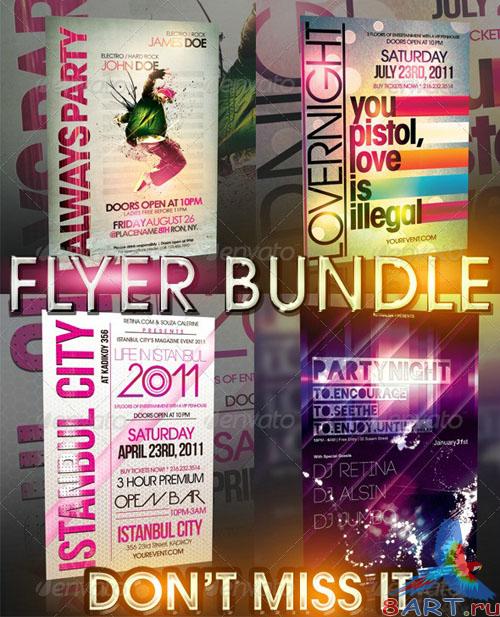 GraphicRiver - TYPOGRAPHY FLYER BUNDLE - 4 IN 1