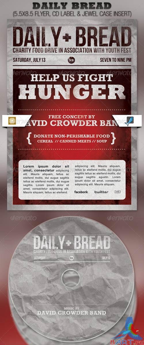 GraphicRiver Daily Bread Church Flyer and CD Template