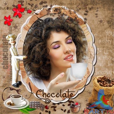 Рамка с целью фото Кофе равно шоколад Рамка в интересах фото Кофе равно шоколад