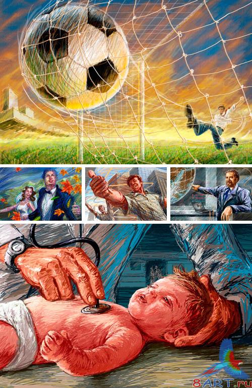 PSD Illustrations - Drawings briefly 9