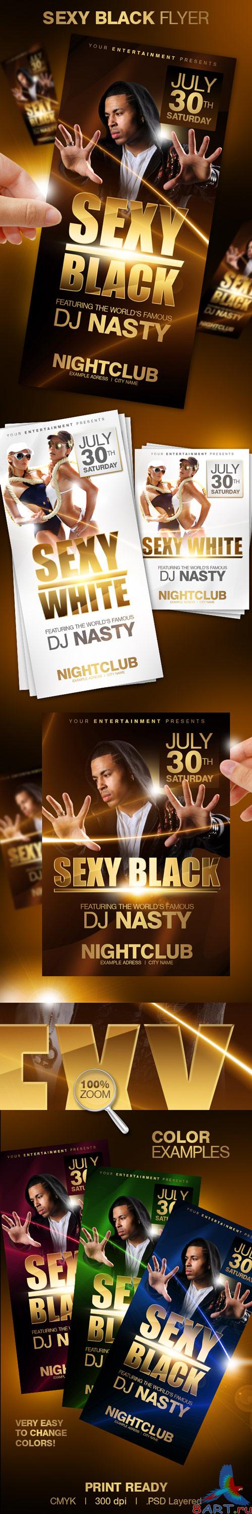 Sexy Black Party Flyer - GraphicRiver