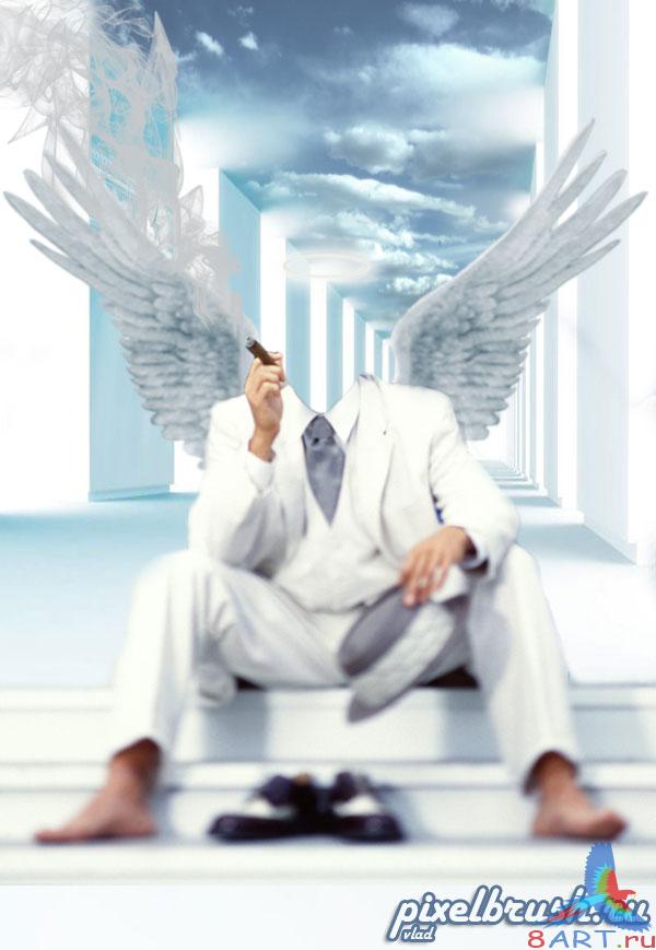 Angel Man - образцовый (Шаблон в интересах фотомонтажа на формате Photoshop) Angel Man - образцовый (Шаблон в интересах фотомонтажа на формате Photoshop)