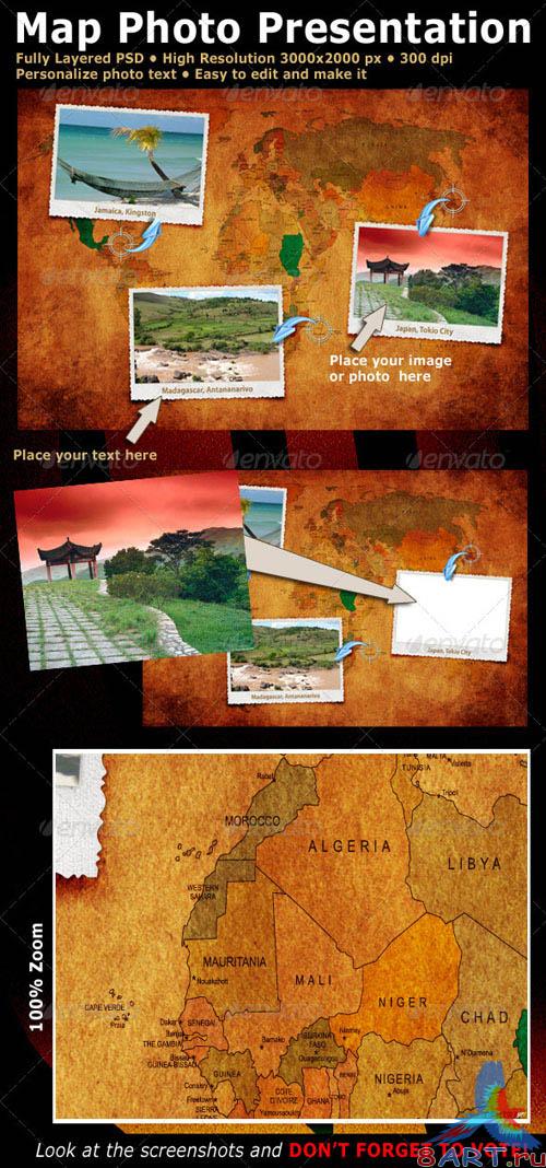 GraphicRiver Country Map Photo Presentation