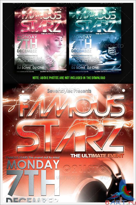 Famous Starz Flyer/Poster Template - GraphicRiver Famous Starz Flyer/Poster Template - GraphicRiver