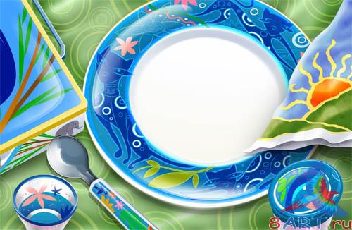 PSD - Colorful Tableware
