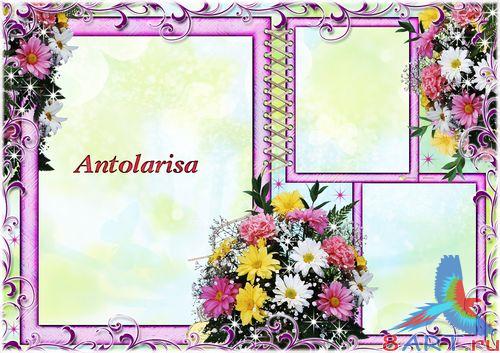 Рамочка в три фотографии - запах цветов Рамочка в три фотографии - качество цветов