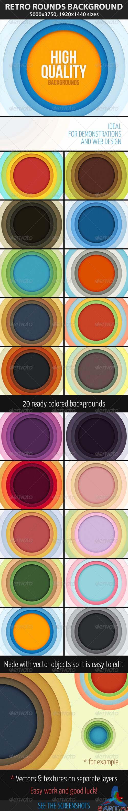 GraphicRiver Retro Rounds Background