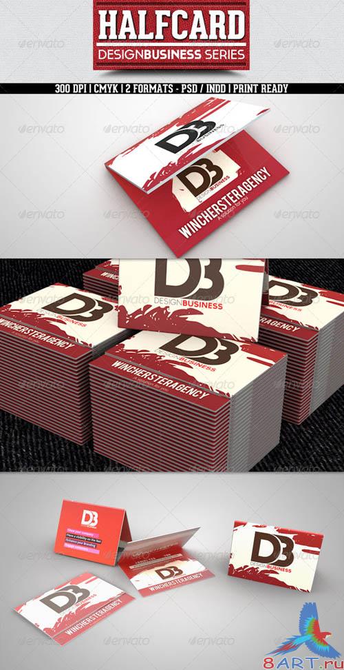 GraphicRiver Half Business Card Design Business serie