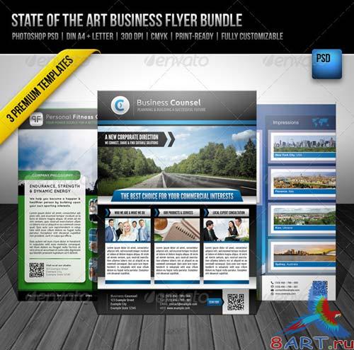 GraphicRiver State of the Art Business Flyer Bundle GraphicRiver State of the Art Business Flyer Bundle