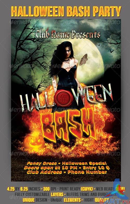 GraphicRiver Halloween Bash Party Flyer GraphicRiver Halloween Bash Party Flyer