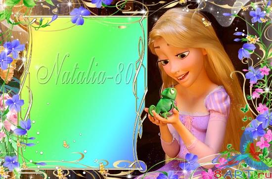 Яркая детская рамочка с целью фото почти героями м/ф Рапунцель 2 Яркая детская рамочка с целью фото почти героями м/ф Рапунцель 2