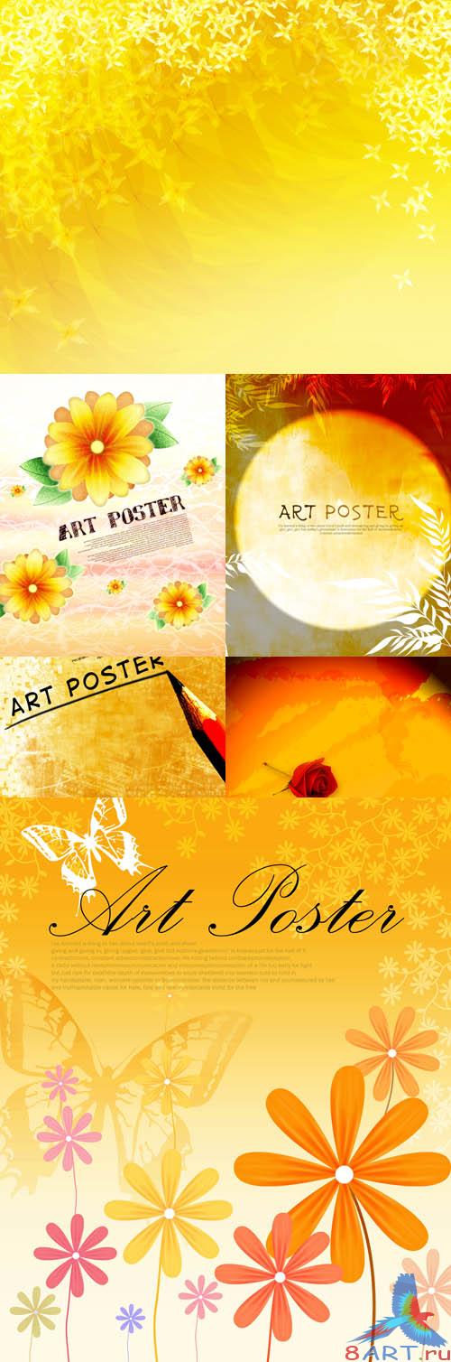 Flower backgrounds pack 15