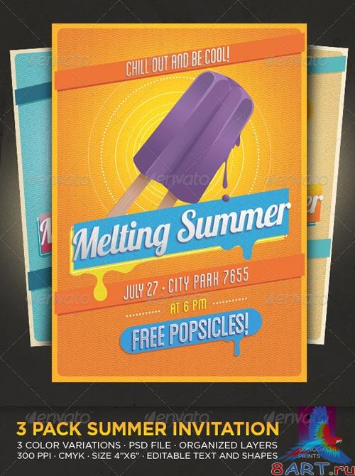 GraphicRiver Vintage Summer Flyer - Invitation