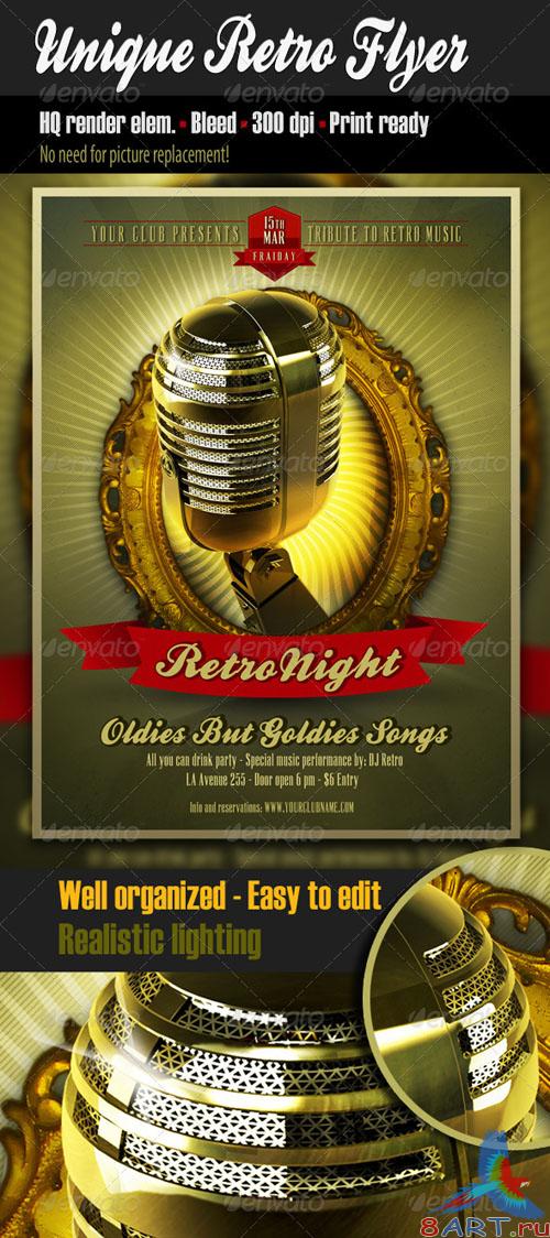 GraphicRiver - Unique Retro Flyer 1629220