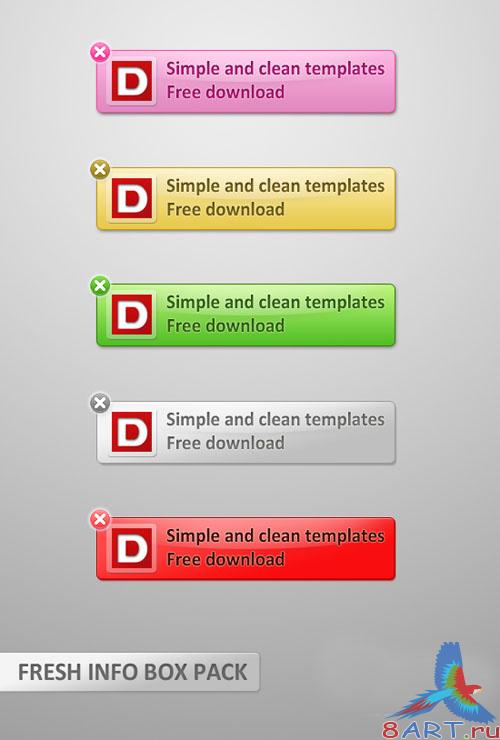 Fresh Info Box PSD Template