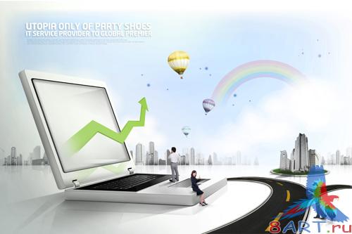 Sources - Rainbow over the city