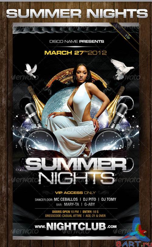 GraphicRiver Dark Summer Nights Flyer