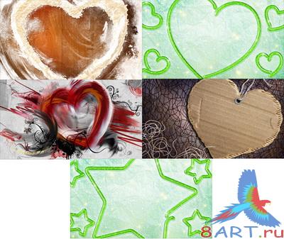 PSD Layered Pictures - Hearts