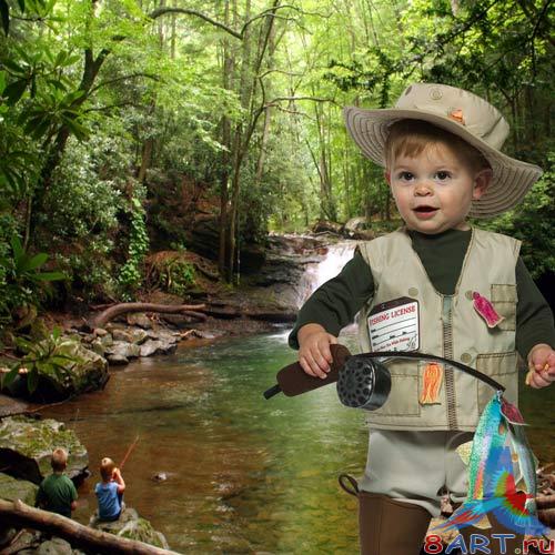 Шаблон наивный для рыбалке из друзьями Шаблон наивный в рыбалке из друзьями