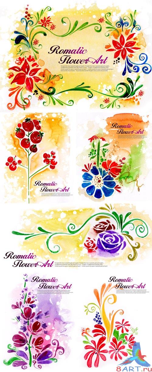 PSD - Romantic Flowers Art Pack
