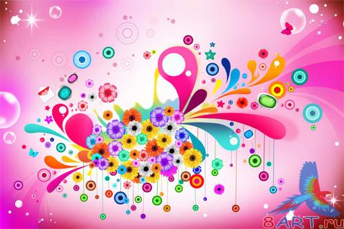 PSD - Pink Abstract Style Template