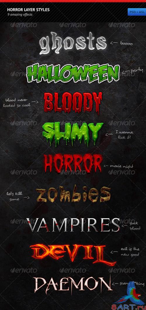 GraphicRiver Horror Layer Styles - REUPLOAD