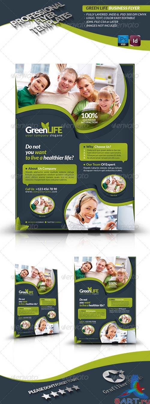 GraphicRiver Green Life Business Flyer GraphicRiver Green Life Business Flyer