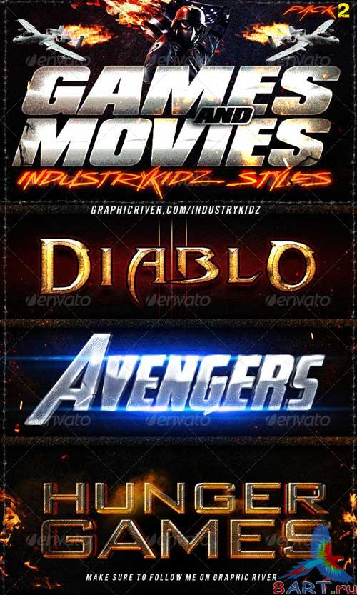 GraphicRiver Game and Movies Photoshop Styles V2