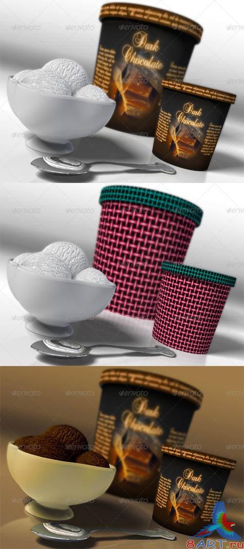 GraphicRiver Icecream Packaging Mockup GraphicRiver Icecream Packaging Mockup