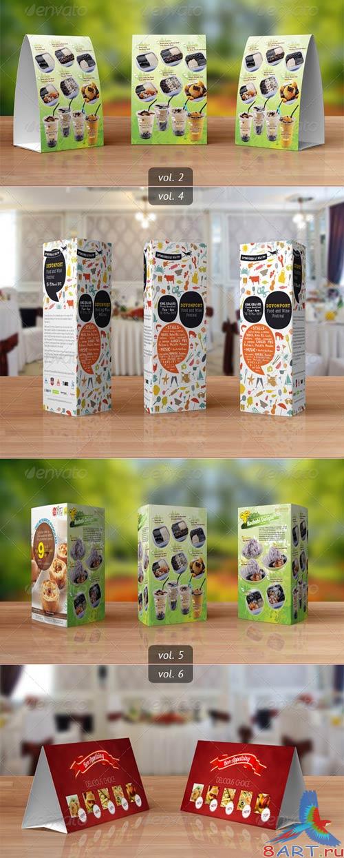 GraphicRiver Bundle: Paper Table Tent Mock-up Templates GraphicRiver Bundle: Paper Table Tent Mock-up Templates