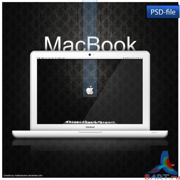 Apple MacBook PSD-template 