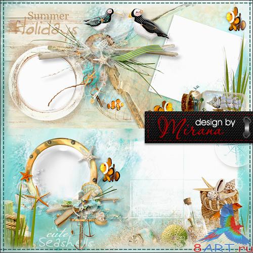 Шаблон фотоальбома - Летние каникулы Шаблон фотоальбома - Летние каникулы