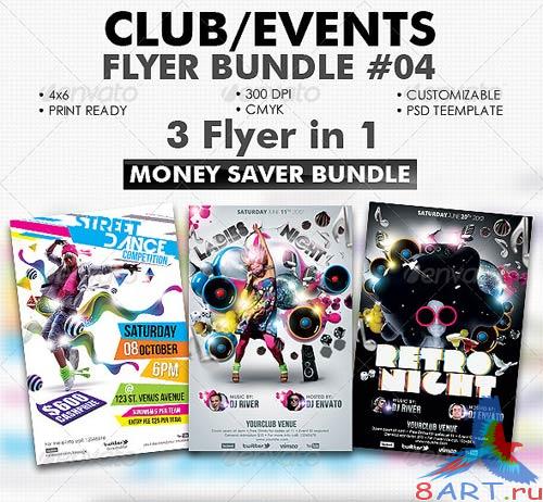 GraphicRiver Club/Events Flyer Bundle #04