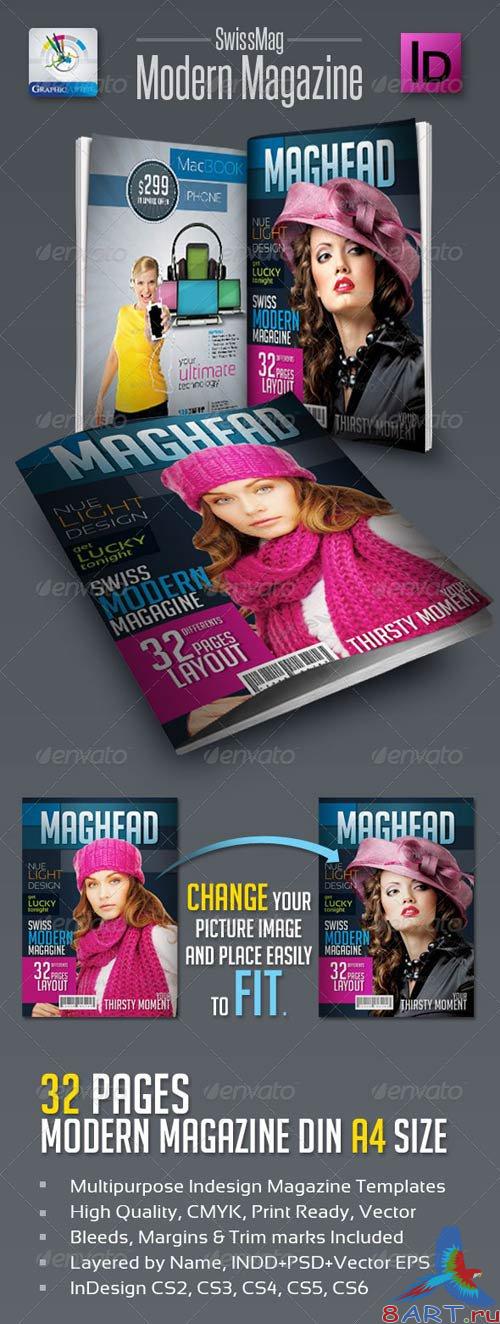 GraphicRiver SwissMag Modern Magazine Templates 32pages