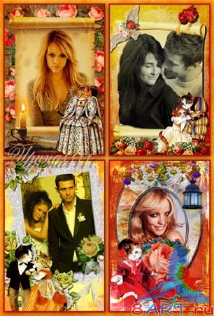Рамки в видах Photoshop - Винтажные кошки Рамки в видах Photoshop - Винтажные кошки