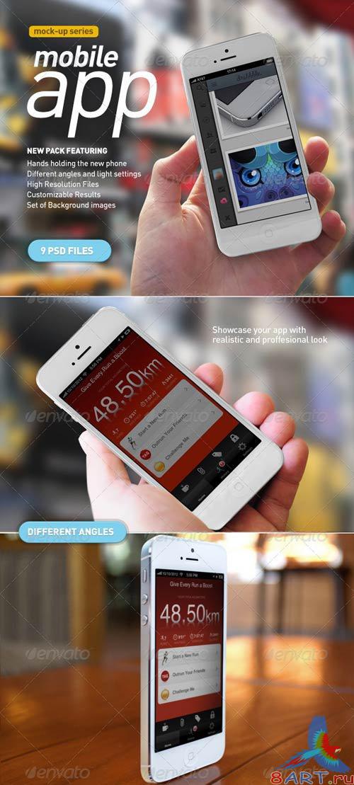 GraphicRiver Mobile App | White Phone Mock-Up GraphicRiver Mobile App | White Phone Mock-Up