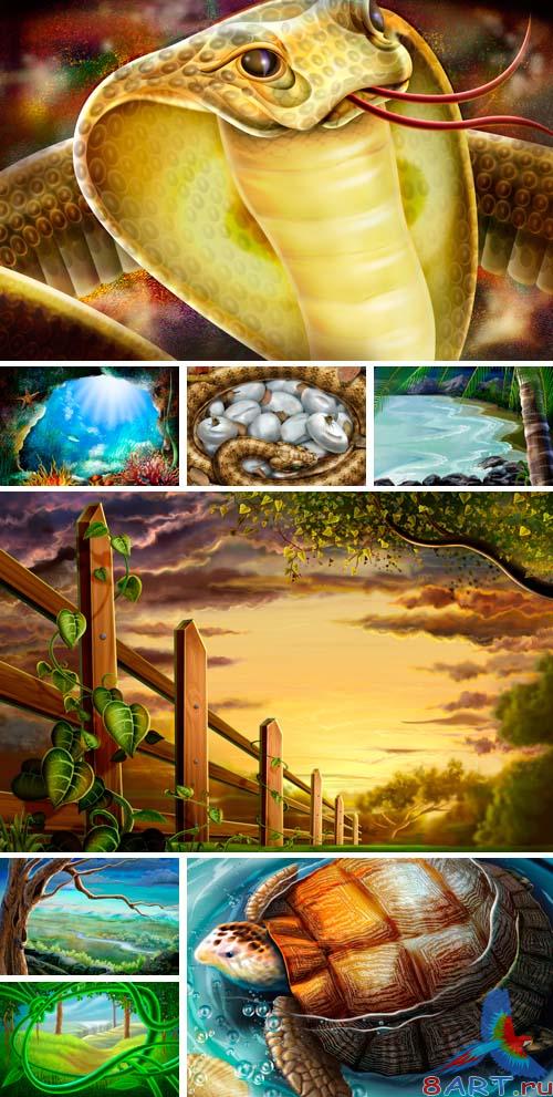 PSD Illustrations - nature 6