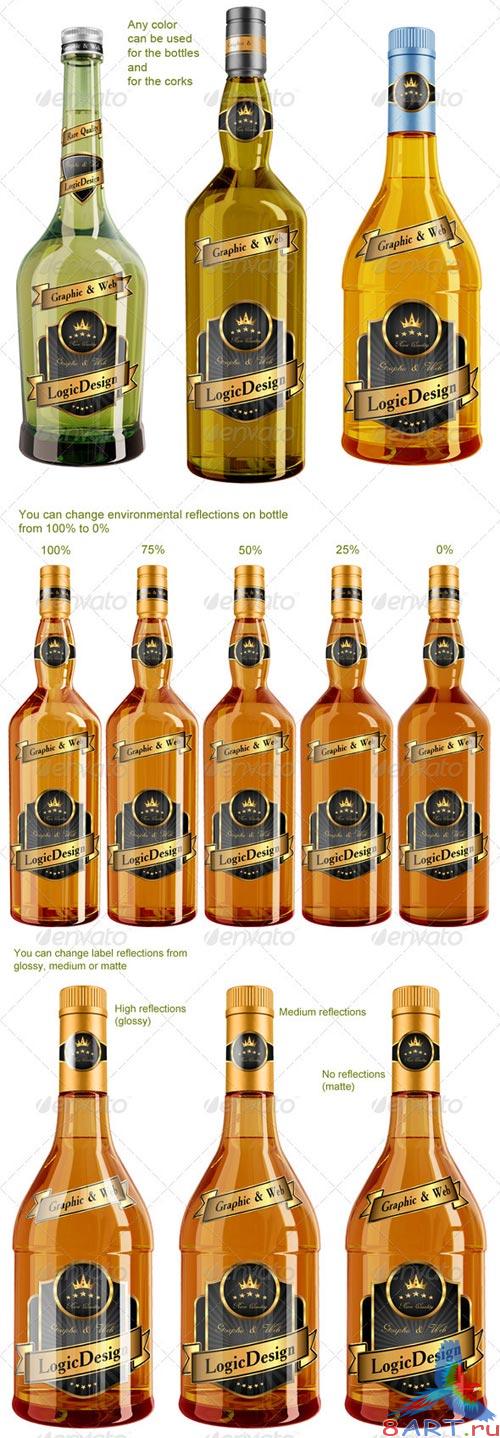 GraphicRiver Whisky & Cognac Bottle Mock Up
