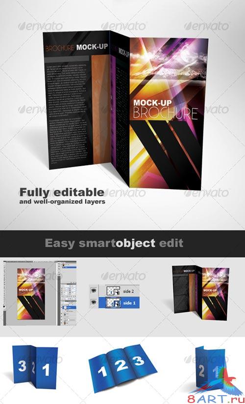 GraphicRiver Tri-Fold Brochure Mock-up Pack - 3 Styles