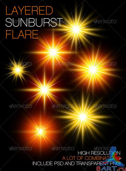 GraphicRiver - Layered Sunburst Flare 139349 GraphicRiver - Layered Sunburst Flare 139349