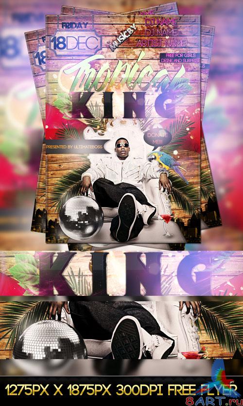 Tropical King Flyer/Poster PSD Template