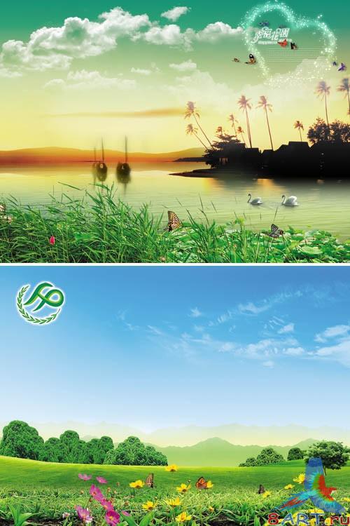 Луг равно тихая заводь (многослойные PSD) Луг равным образом тихая заводь (многослойные PSD)